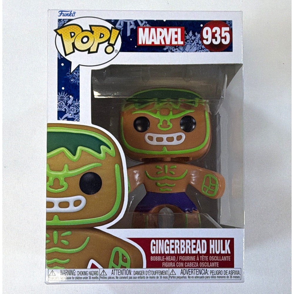 Funko Pop! Marvel Gingerbread Hulk #935 Vinyl Bobble-Head Figure